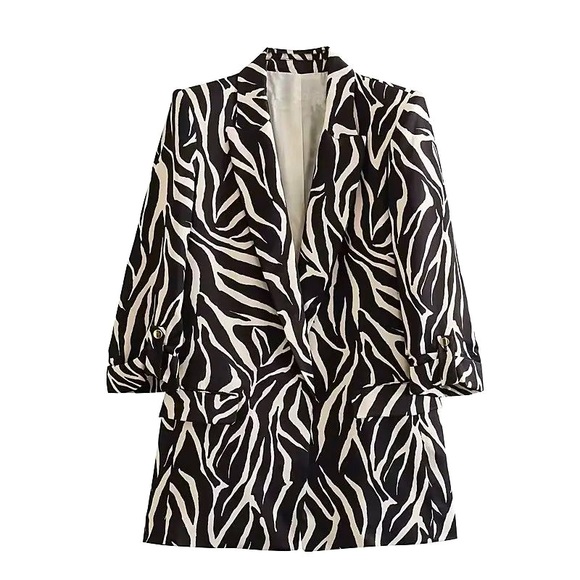 ZARA zebra oversized blazer - Picture 2 of 10
